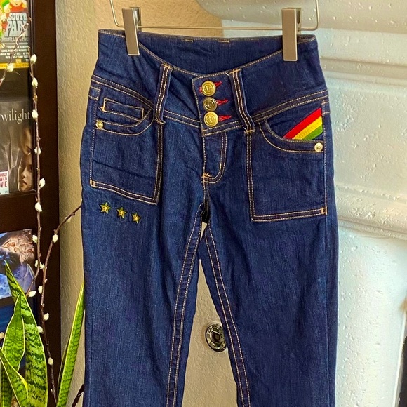 Miskeen RARE Rainbow Size 5 Jeans - Picture 4 of 11